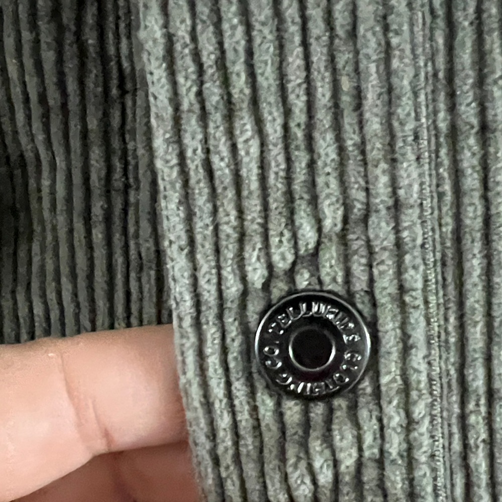 Women’s Corduroy Work Jacket - Olive Green - Picture 4 of 6